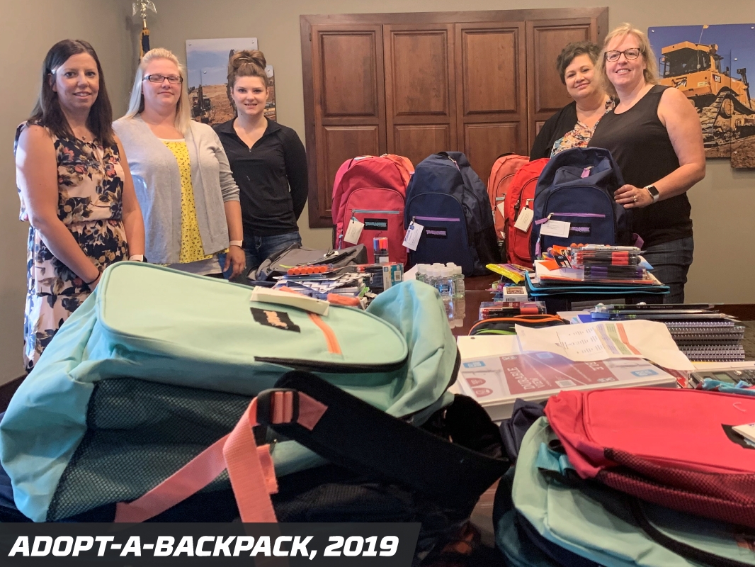 Precision Pipeline Community Involvement: Adopt-a-Backpack, 2019